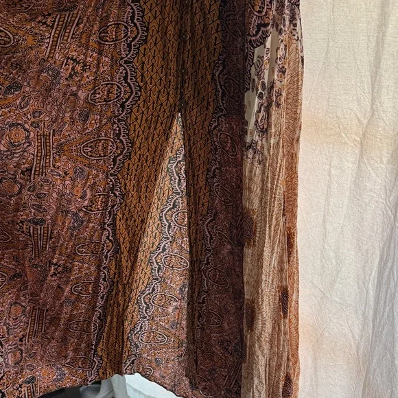 Free People Rust Brown Paisley Maxi Dress - Picture 4 of 4